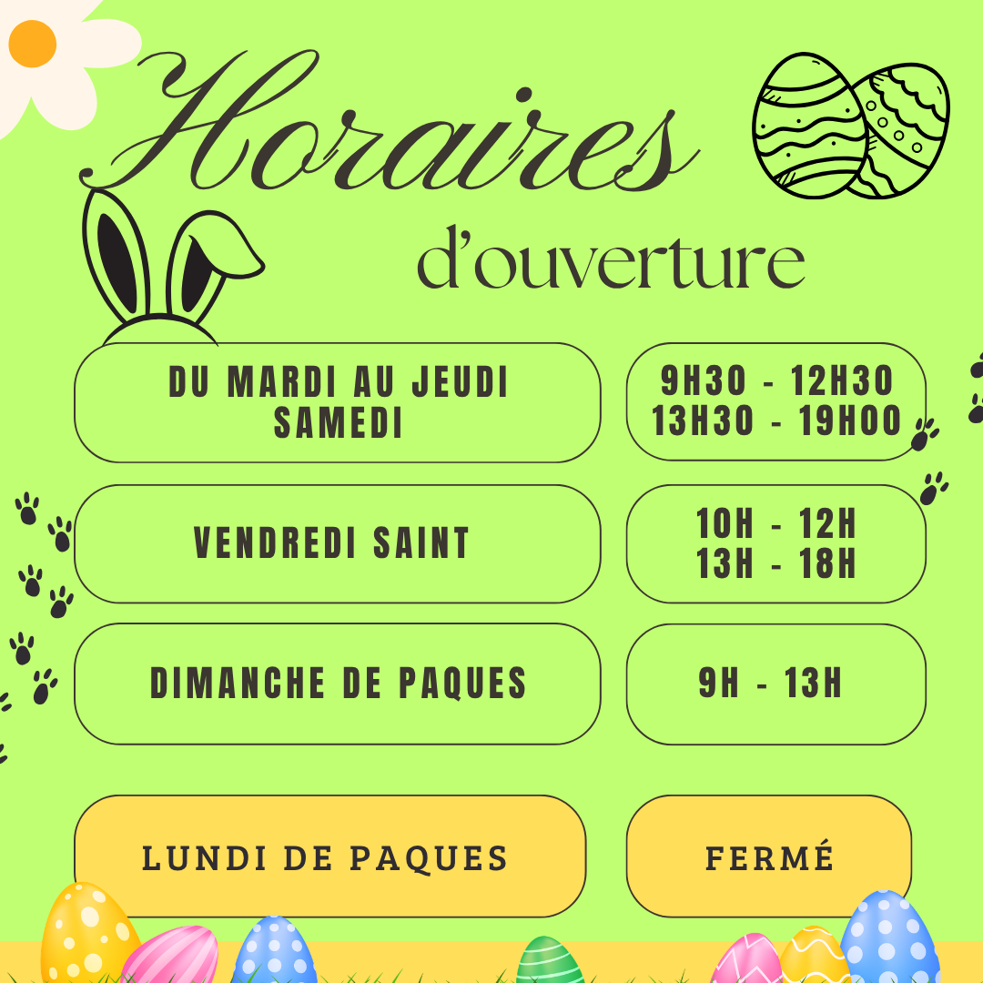 HORAIRES MAGASIN PAQUES 2026 Ensisheim